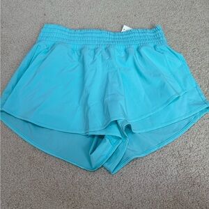 Aerie Blue Athletic Shorts with Layered Design